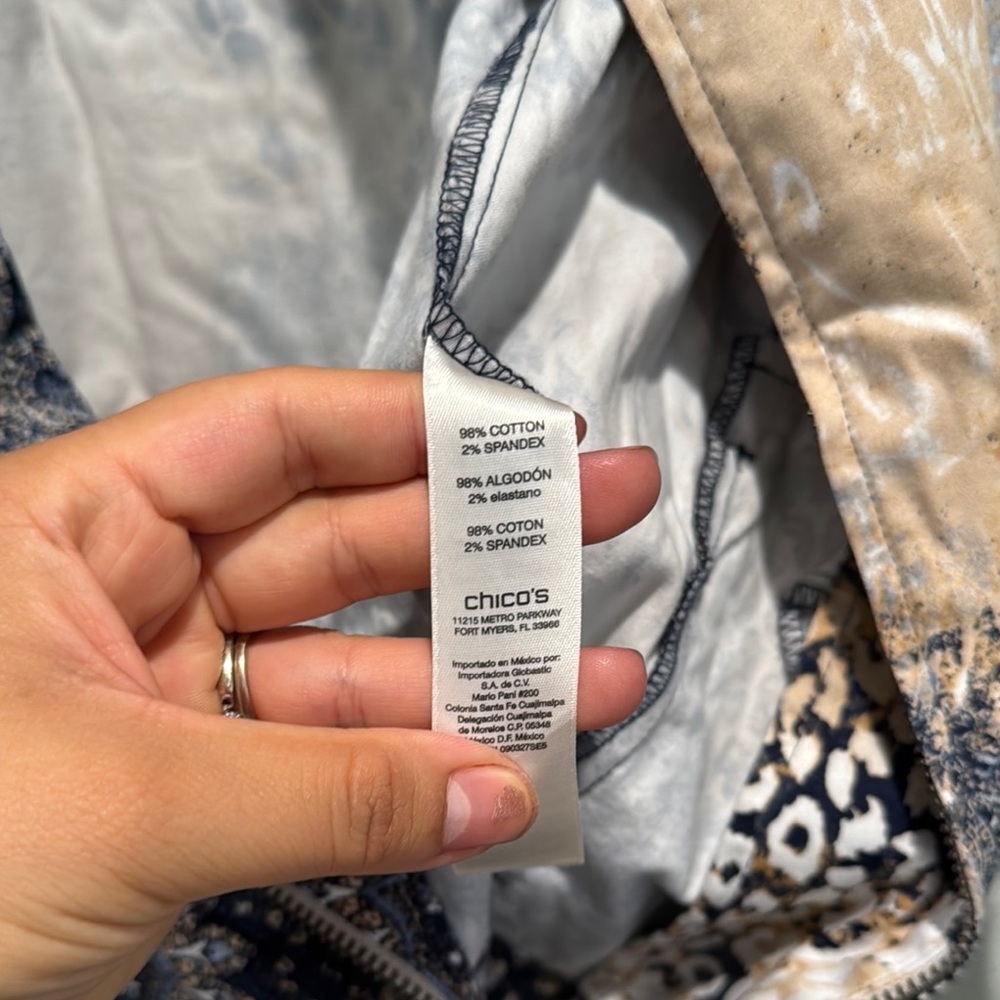 Chico's Multicolor Pattern Zip Up Jacket - image 6